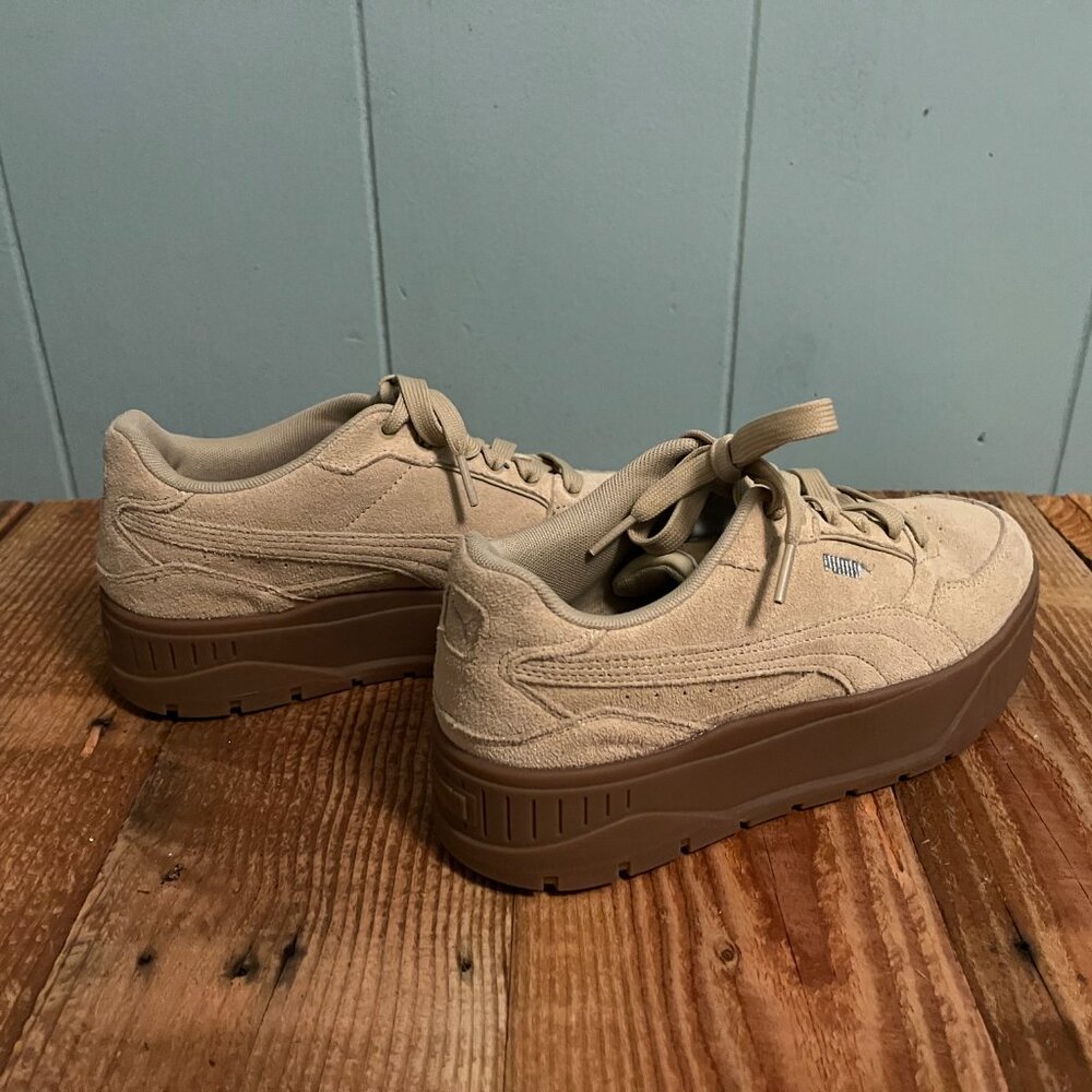 Puma Tan Sneakers with Brown Soles - Picture 4 of 6
